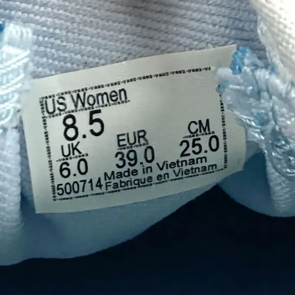 Vans Slip On Checkerboard Skate Shoes 8.5 Blue Streetwear Casual Comfort Sneaker - Picture 13 of 13